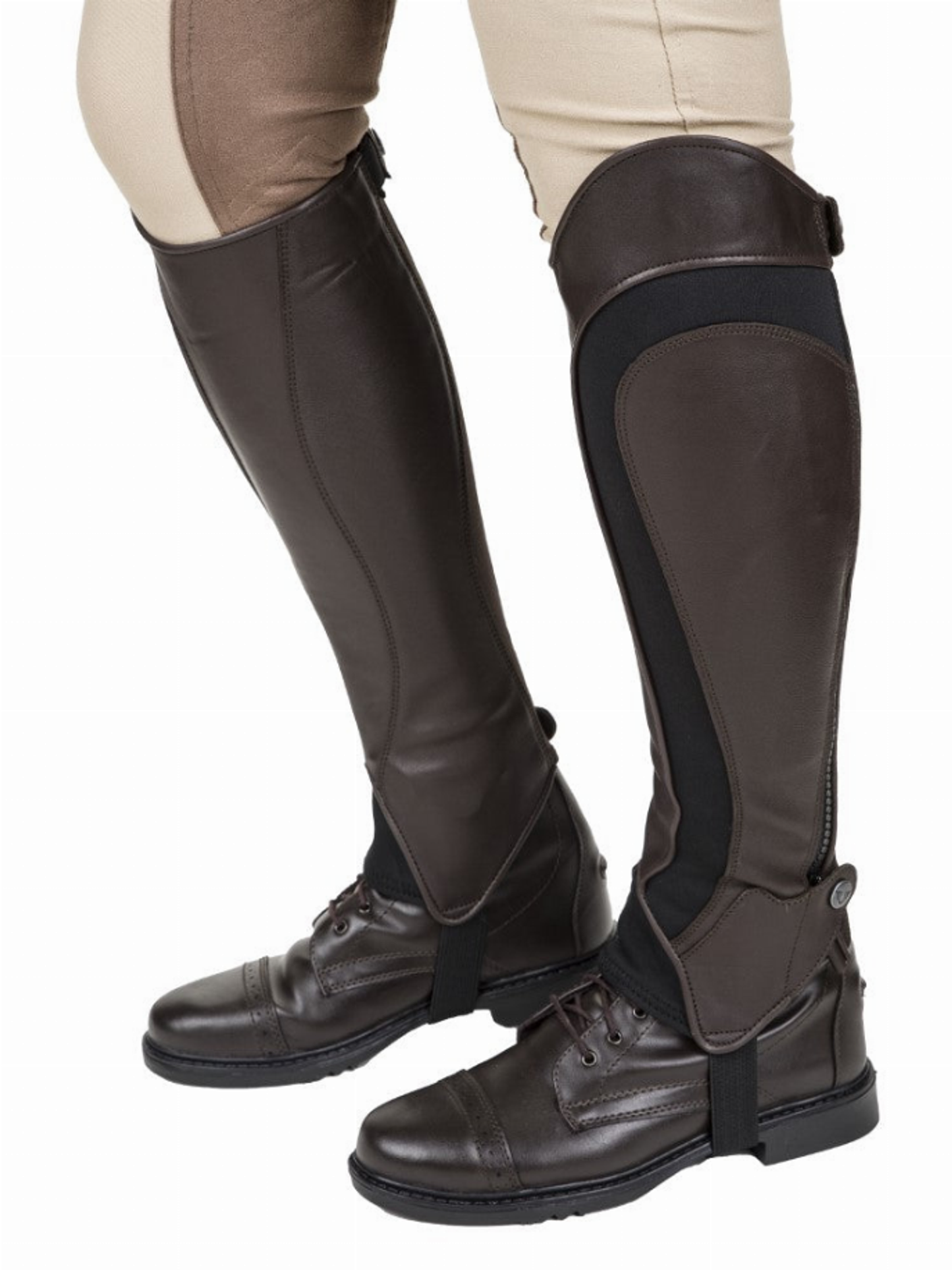 TuffRider Ladies Derby Leather Half Chaps - Black XL 1 for equestrians Adults Chaps, Footwear