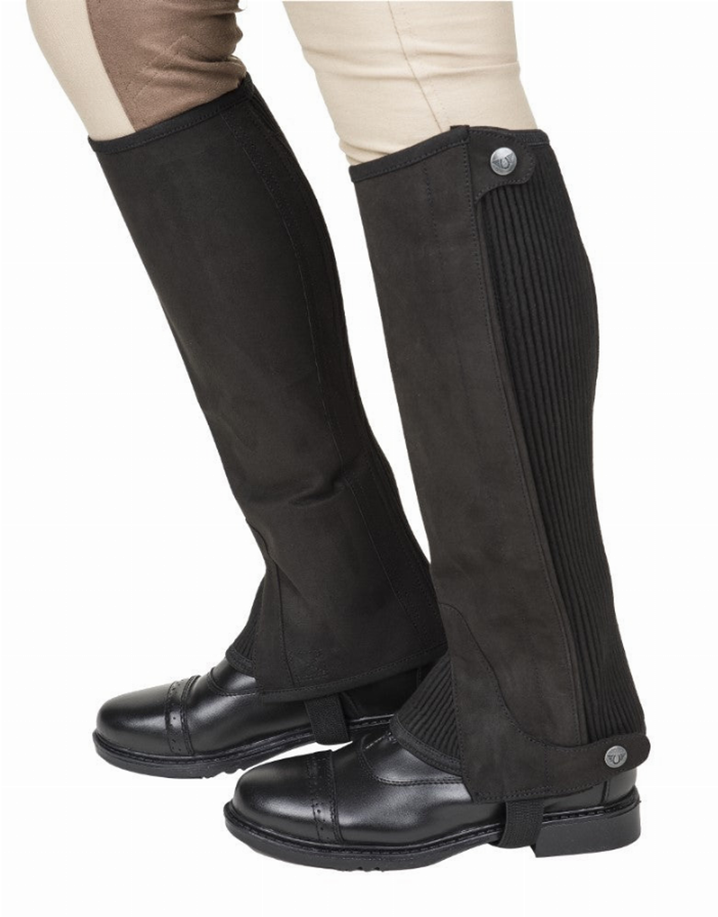 Tuffrider Ladies Saratoga Synthetic Half Chaps - Black XL 1 for equestrians Adults Chaps, Footwear