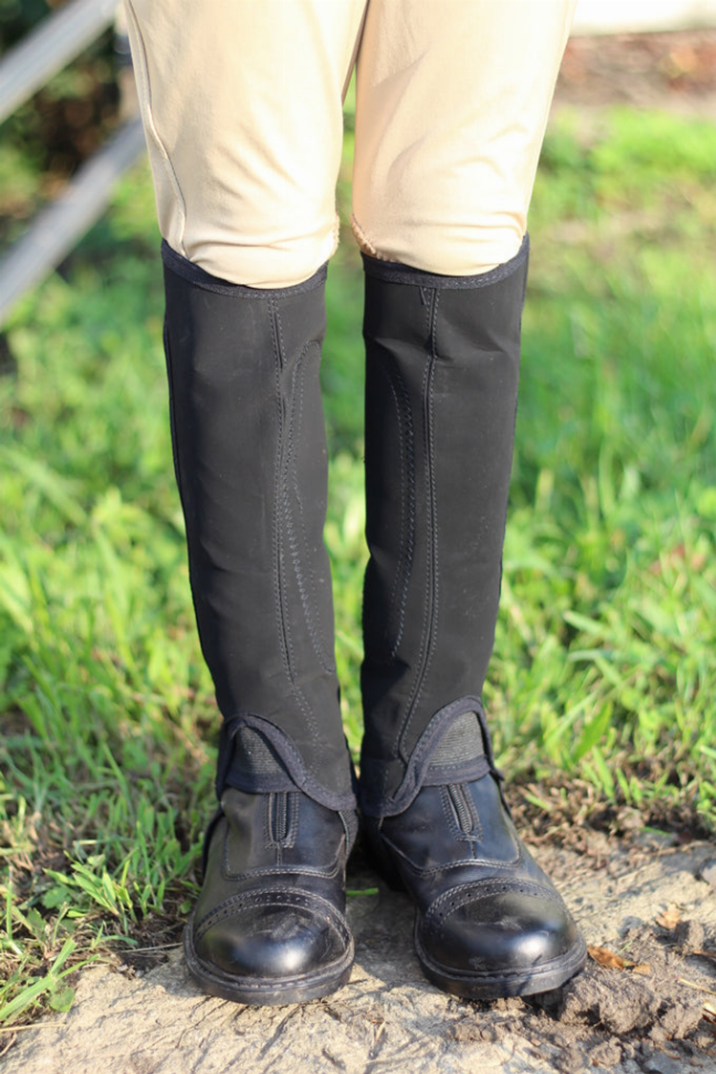 TuffRider Washable Children's Half Chaps - Black XXS 1 for equestrians Chaps, Footwear