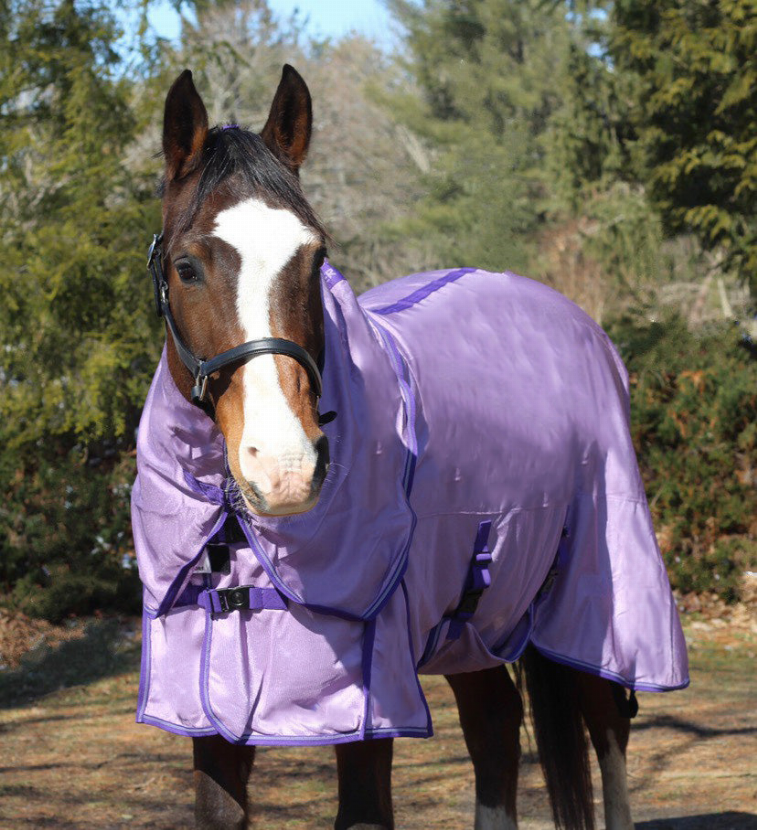 TuffRider Power Mesh Detachable-Neck Fly Sheet - Orchid/violet 87 1 for horses Protection, Sheets, Horse...