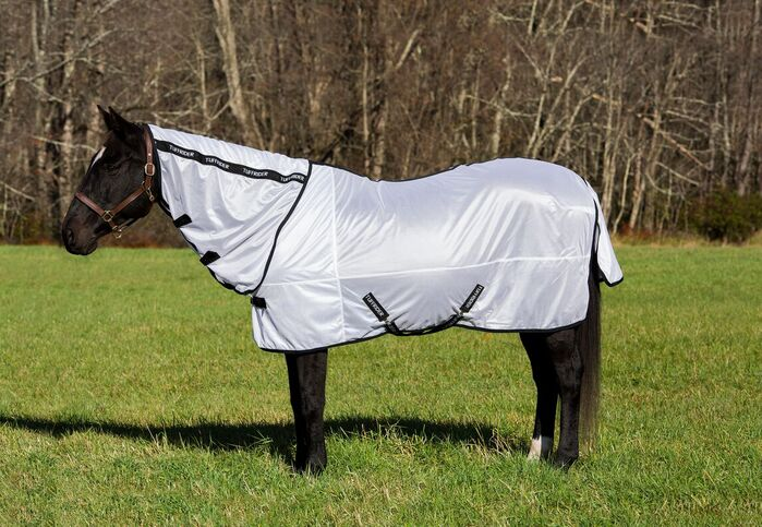 TuffRider Comfy Mesh Combo Neck Fly Sheet - white 87 1 for horses Protection, Sheets, Horse Clothing