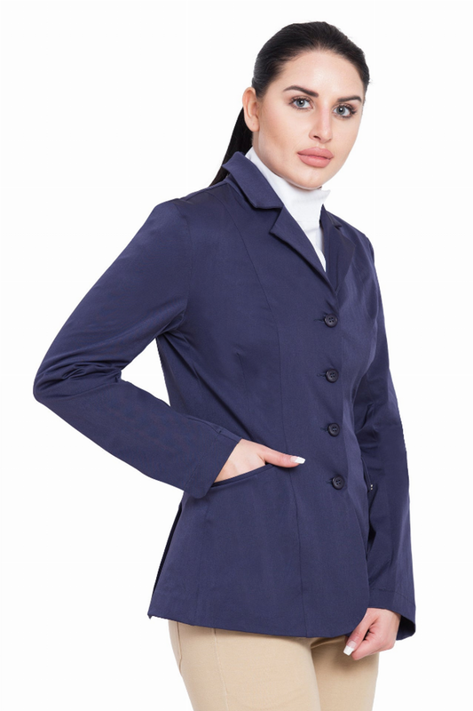 TuffRider Ladies Starter Long Show Coat - Navy 2 1 for equestrians Coats, Apparel & Gear, Women's Coats