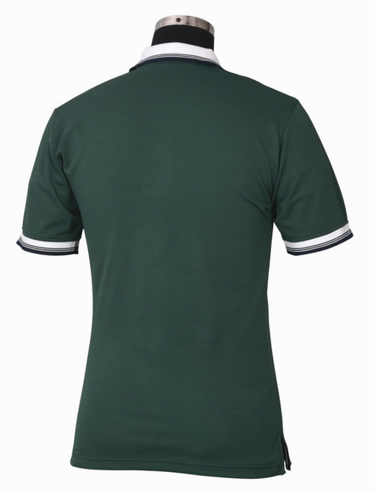 TuffRider Men's Mark Short Sleeve Polo Sport Shirt - Hunter green LARGE 1 for equestrians Apparel & Gear, ...