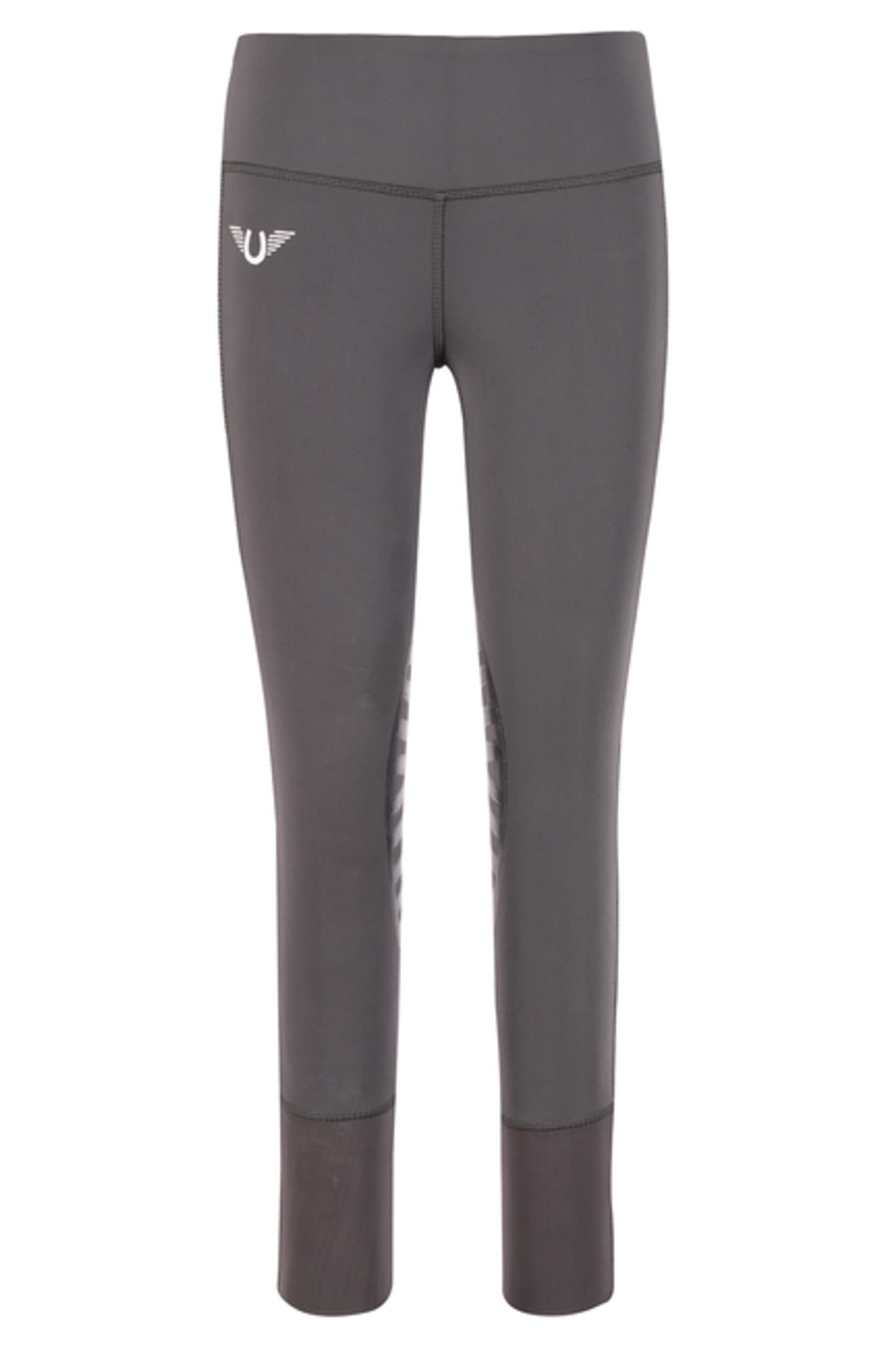 TuffRider Children's Iris EquiCool Riding Tights - charcoal/print X-LARGE 1 for equestrians Breeches ...