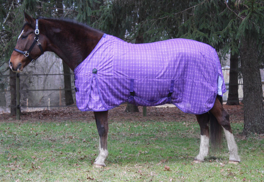 TuffRider Power Mesh Plaid Fly Sheet - orchid/violet 87 1 for horses Protection, Sheets, Horse Clothing