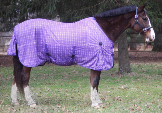 TuffRider Power Mesh Plaid Fly Sheet - orchid/violet 87 1 for horses Protection, Sheets, Horse Clothing