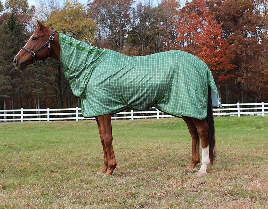 TuffRider Sport Mesh Fly Plaid Sheet - Sage/tree top 84 1 for horses Protection, Sheets, Horse Clothing