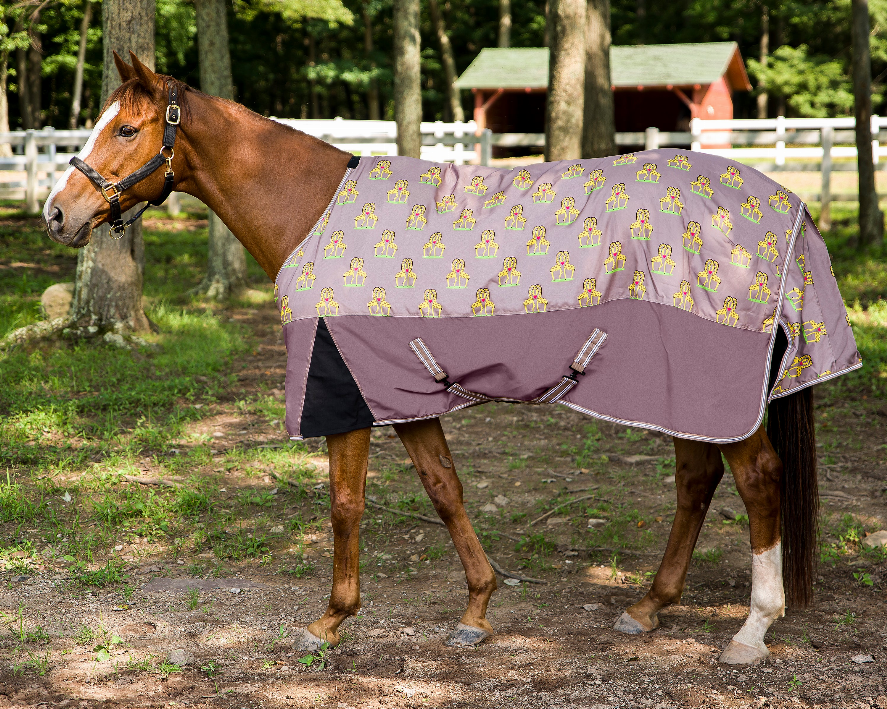 TuffRider Bonum 1200D Medium Weight Standard Neck Giraffe Print Turnout Blanket - Antler 84 1 for horses Turnout...