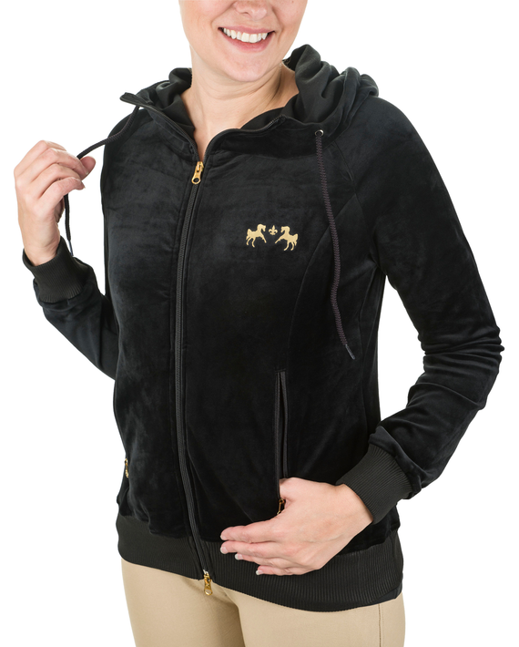 Equine Couture Ladies Coco Velvet Jacket - Apparel & Gear, Jackets Vests, Outerwear black 1X