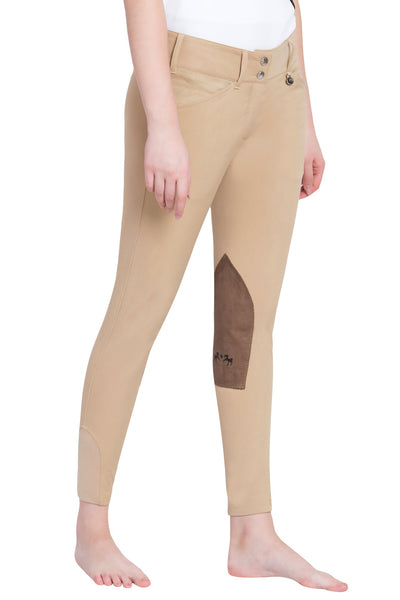 Equine Couture Ladies Coolmax Champion Knee Patch Breeches - Safari/taupe 24 1 for equestrians Apparel & Gear, B...