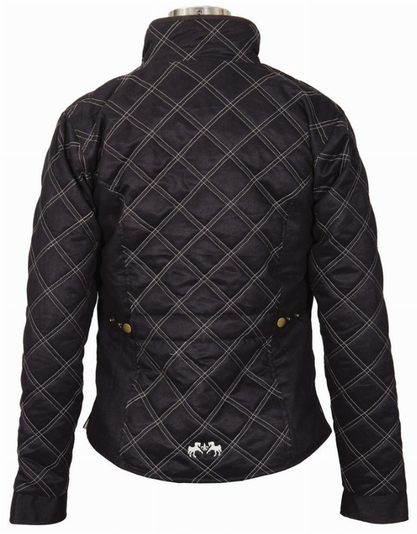 Equine Couture Ladies Natasha Jacket - Black/light tan stitching X-SMALL 1 for equestrians Apparel & Gear, Jacke...