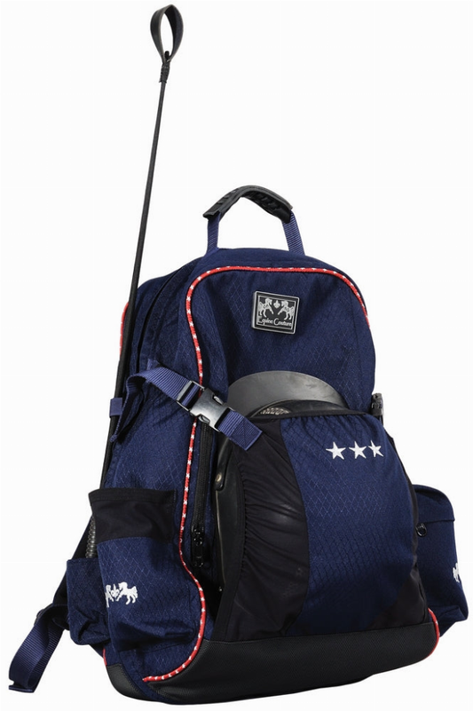 Equine Couture Super Star Water-Resistant Backpack - Apparel & Gear, Backpacks, Bags Ec navy w/ec red piping