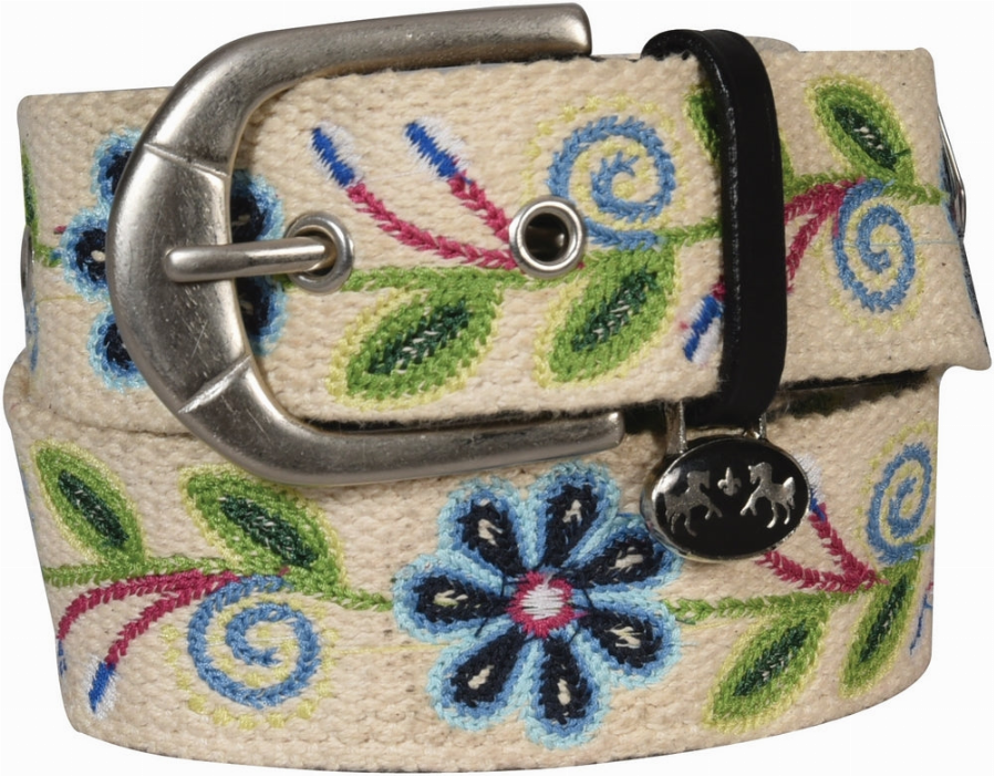 Equine Couture Lilly Cotton Belt - ecru XS 1 for equestrians Apparel & Gear, Accessories, Belts