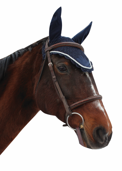 Equine Couture Fly Bonnet with Silver Rope