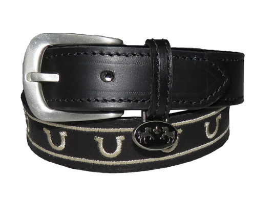 Equine Couture Children's Lee Leather Belt - black XS 1 for equestrians Apparel & Gear, Accessories, Belts