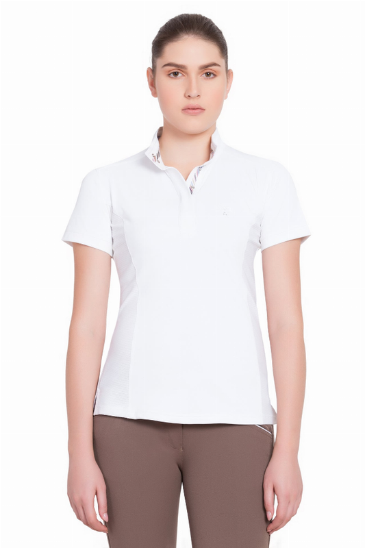 Equine Couture Ladies Cara Short Sleeve Show Shirt - White X-SMALL 1 for equestrians Shirts, Apparel & Gear...