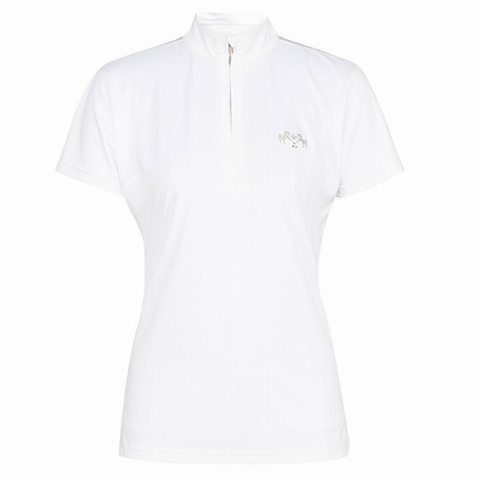 Equine Couture Ladies Giana EquiCool Short Sleeve Show Shirt - White X-SMALL 1 for equestrians Shirts, Appa...