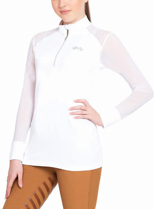 Equine Couture Ladies Erna EquiCool Long Sleeve Sport Shirt - White X-LARGE 1 for equestrians Apparel & Gear, Lo...