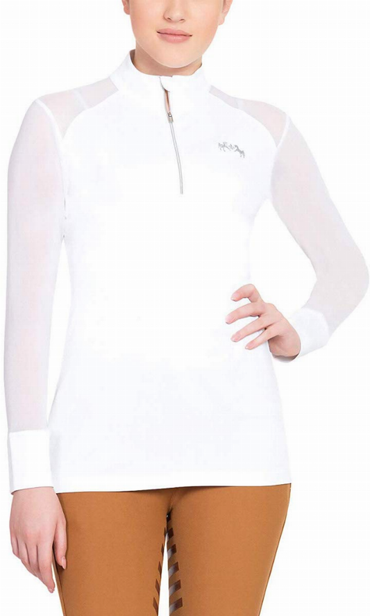 Equine Couture Ladies Erna EquiCool Long Sleeve Sport Shirt - White X-LARGE 1 for equestrians Apparel & Gear, Lo...