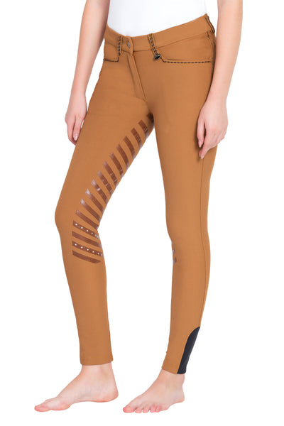 Equine Couture Ladies Nora Extended Knee Patch Breeches - Chipmunk 34 1 for equestrians Apparel & Gear, Breeches...