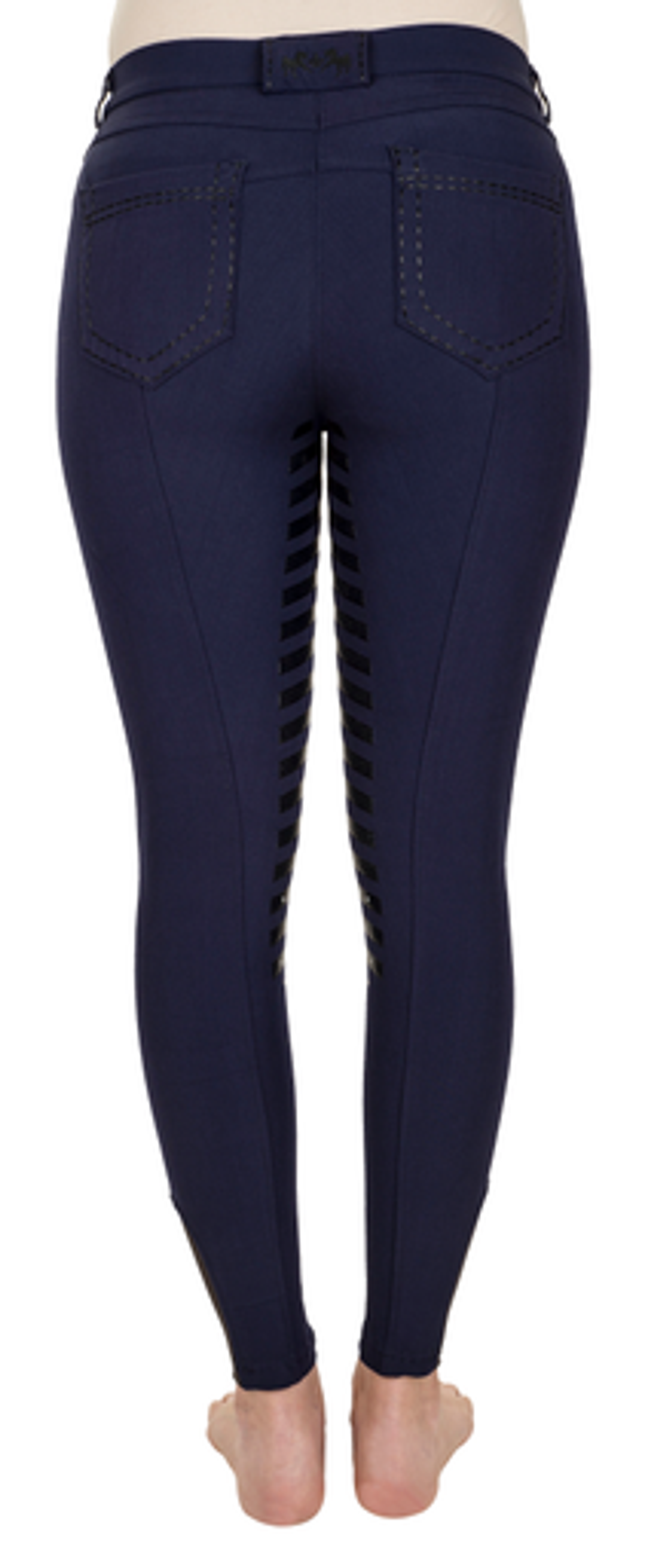 Equine Couture Ladies Nora Extended Knee Patch Breeches - navy 34 1 for equestrians Apparel & Gear, T...