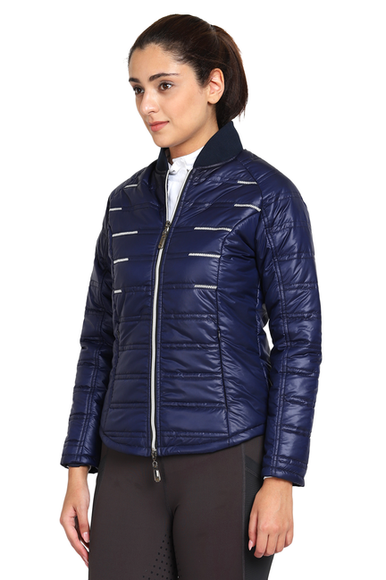 EQUINE COUTURE LADIES ALPINE PUFFER JACKET - ec navy L 1 for equestrians Apparel & Gear, Jackets Vests, Outerwear