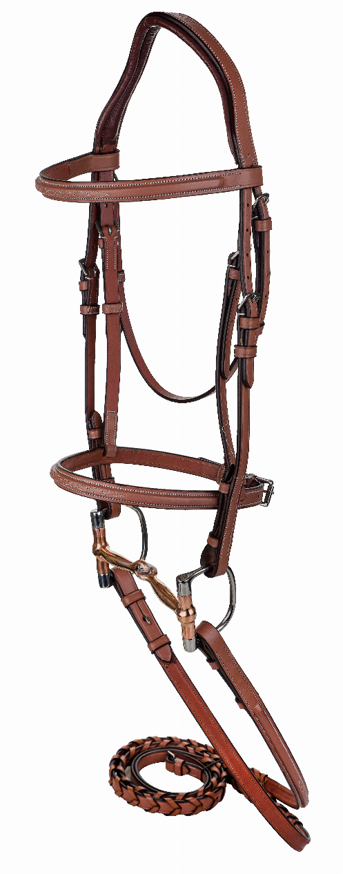 Laureate by Henri de Rivel Raised Fancy Stitched Bridle with Laced Reins - Bridles & Reins, English Bridles, Tac...