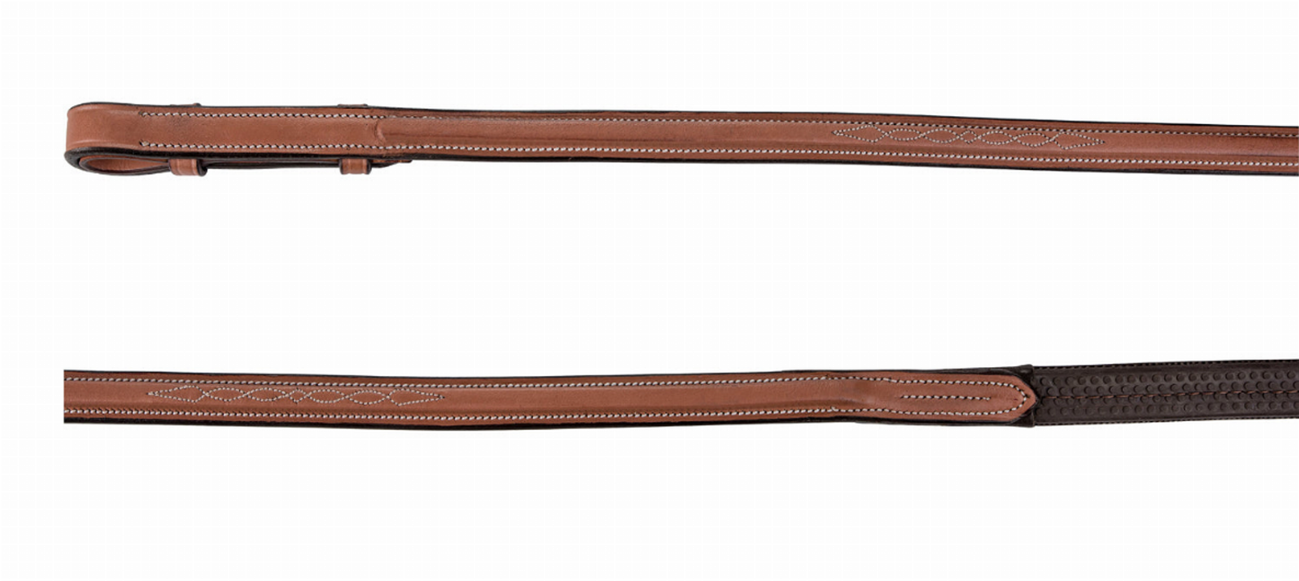 Laureate by Henri de Rivel Rubber Reins - Oakbark 54 1 for horses Bridles & Reins, English Tack