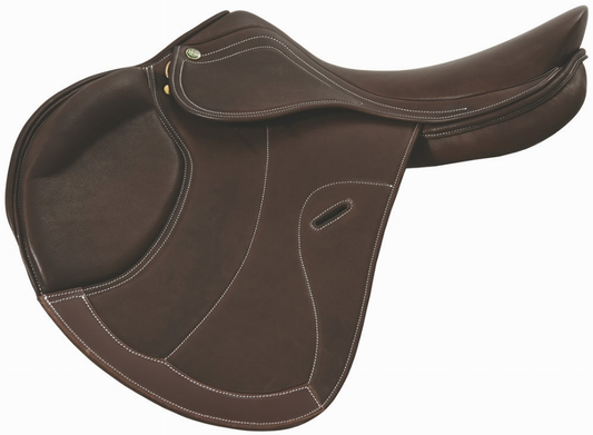 Henri de Rivel Cahill Covered Close Contact Saddle - Havana 16.5 1 for horses English Tack, Saddles, Saddles