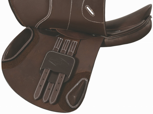 Henri de Rivel Cahill Covered Close Contact Saddle - Havana 16.5 1 for horses English Tack, Saddles, Saddles