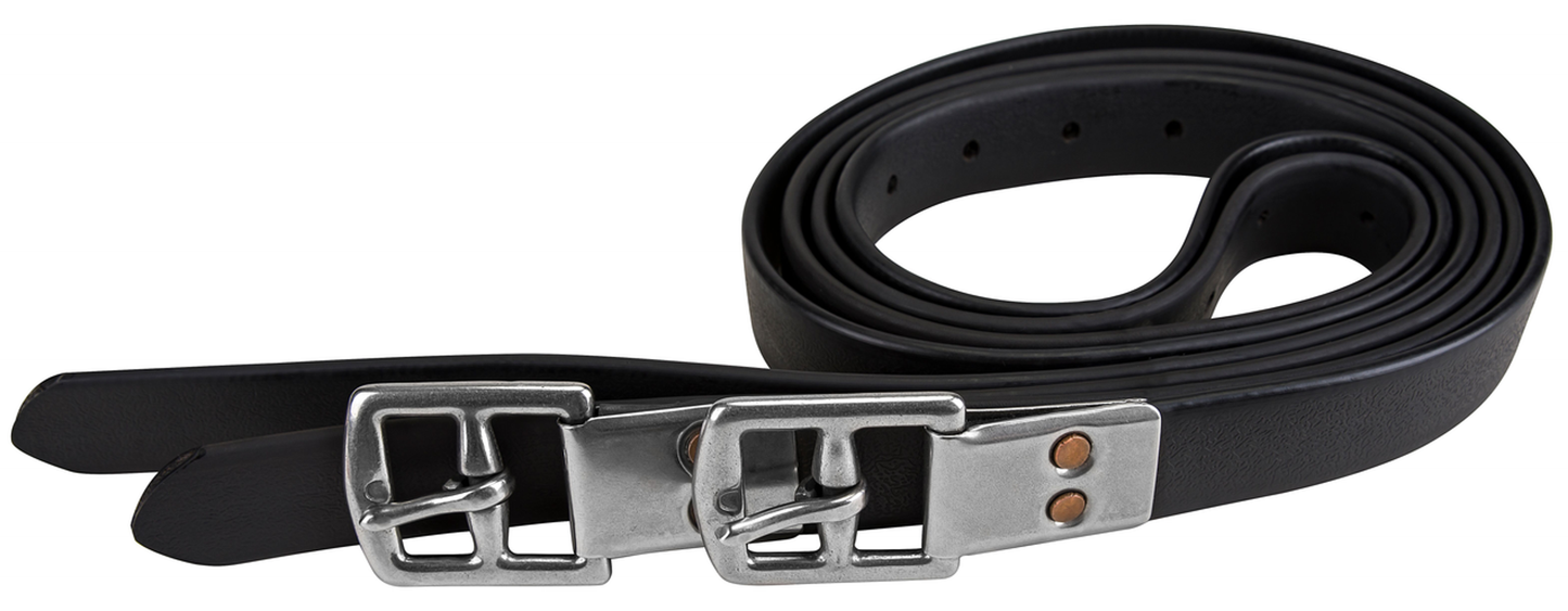 Henri de Rivel Vegan-X Stirrup Leathers - Black 48 English Tack, Leathers, Stirrups