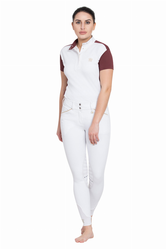 George H Morris Ladies Add Back Silicone Knee Patch Breeches - White 24 1 for equestrians Apparel & Gear, Breech...