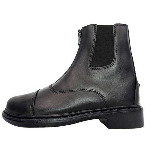 TuffRider Children's Perfect Front Zip Paddock Boots - black 13 1 for equestrians Boots, Footwear