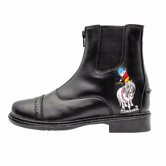 TuffRider Children's Thelwell Sweep Front Zip Paddock Boots - 5 1 for equestrians Boots, Footwear