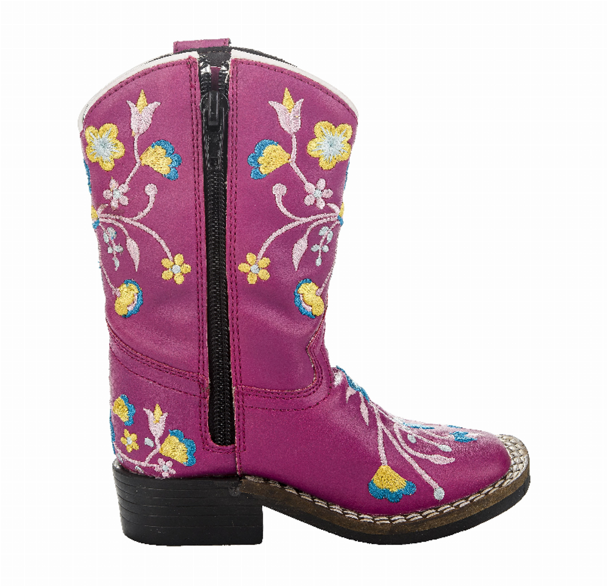 TuffRider Youth Floral Cowgirl Western Boot - Pink 4 1 for equestrians Boots, Children's ...