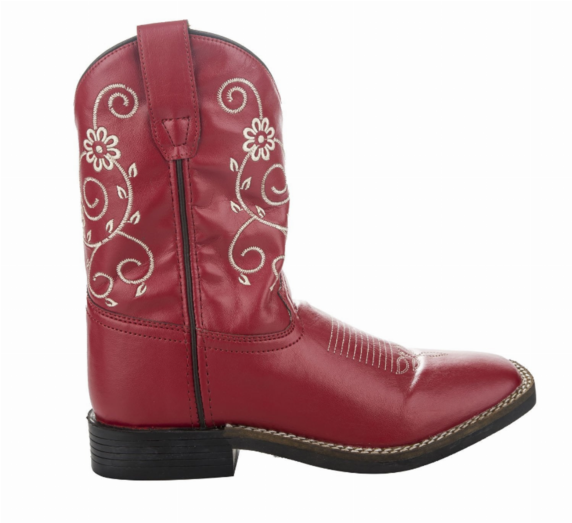 TuffRider Youth Fire Red Floral Western Boot - 4 1 for equestrians Boots, Children's ...