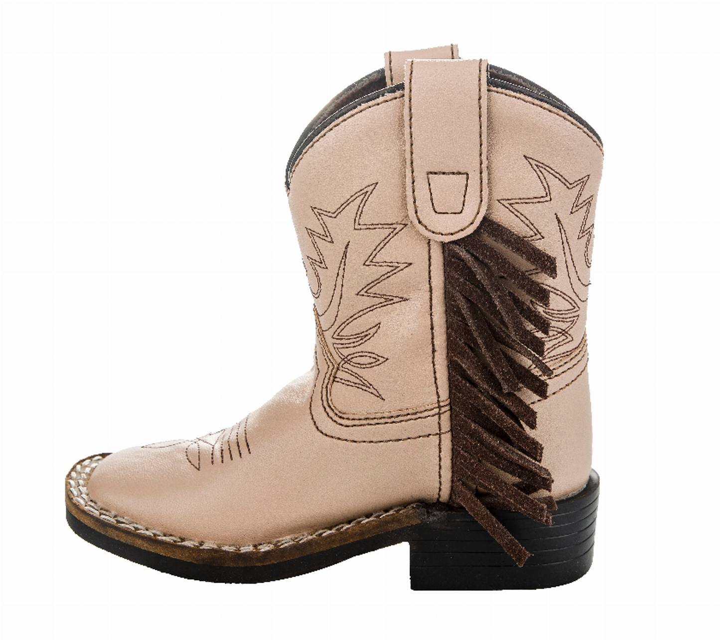 TuffRider Toddler Tan Fringe Bootie - 4 1 for equestrians Western Boots, Children's Footwear