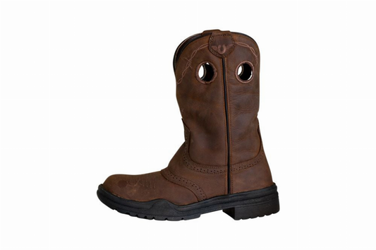 TuffRider Ladies Leigh Round Toe Western Boot - Brown 11 1 for equestrians Boots, Women's Boots,...