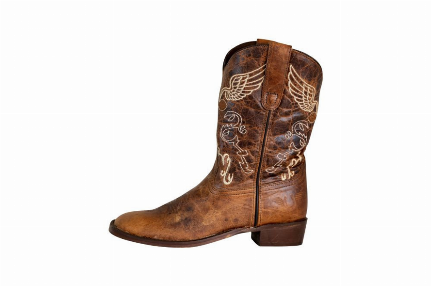 TuffRider Youth Sequoia Square Toe Western Boot - Brown 4 1 for equestrians Boots, Children's Bo...