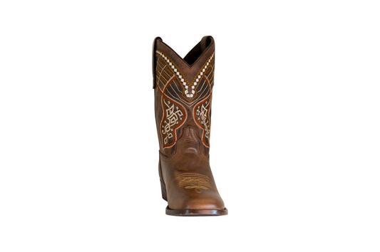 TuffRider Children's Yukon Square Toe Western Boot - brown 2C 1 for equestrians Boots, Wester...