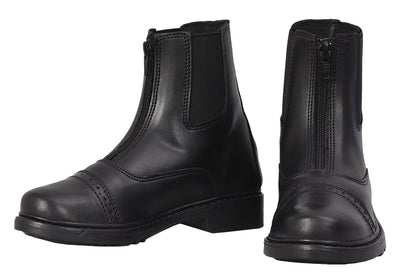 TuffRider Kid's Front-zip Paddock Boots - Black 5 1 for equestrians Children's Boots, Footwear