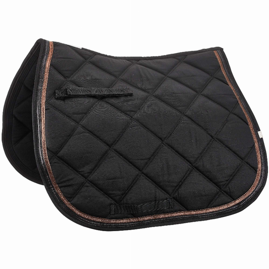 Lettia Rosegold Dressage Pad - Dressage, English Tack, Saddle Pads Black STD