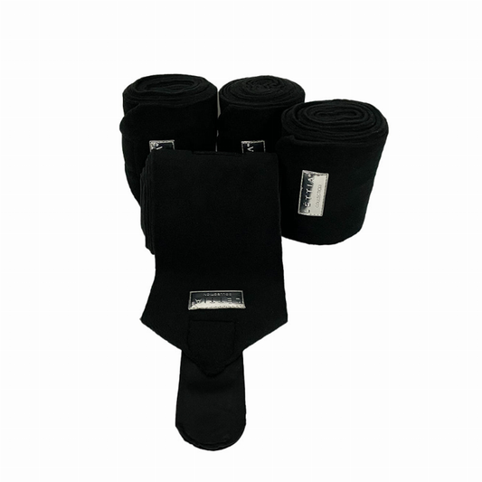 Lettia Shadow Polo Wrap - Black 1 for horses English Tack, Leg Wraps, Horse Boots & Wraps