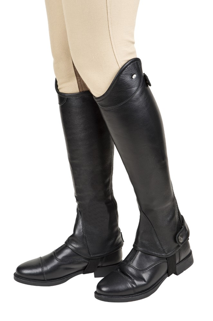 Lettia Adult London Leather Half Chaps - black SMALL 1 for equestrians Chaps, Footwear