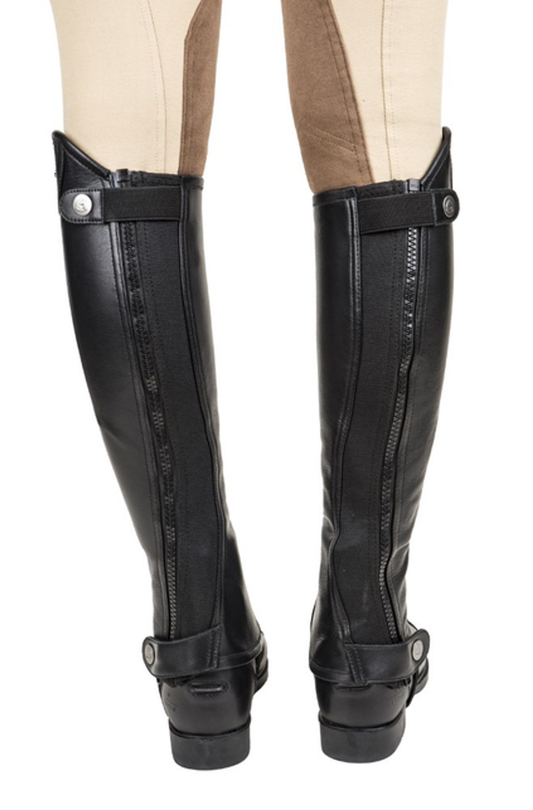 Lettia Adult London Leather Half Chaps - black SMALL 1 for equestrians Chaps, Footwear