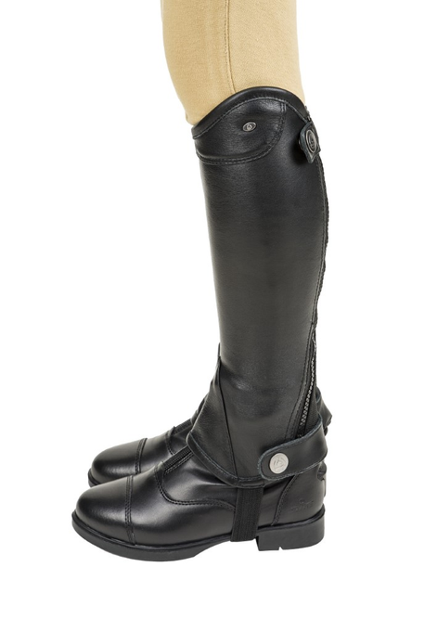 Lettia Children's London Leather Half Chaps - black 16 1 for equestrians Chaps, Footwear