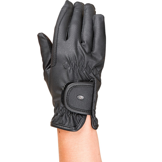 Lettia Ladies Chelsea Gloves - black 9 1 for equestrians Apparel & Gear, Adult