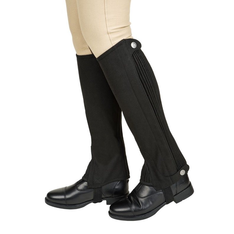 Lettia Children's Suede Half Chaps - black 16 1 for equestrians Chaps, Footwear