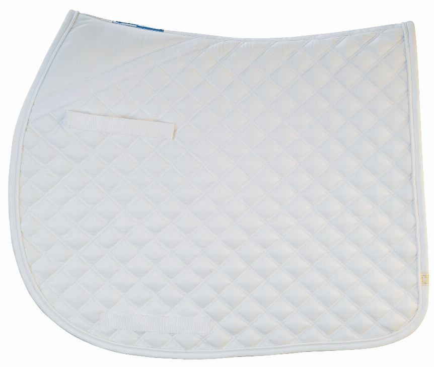 Lettia CoolMax ProSeries All Purpose Pad - Black w/ white piping & trim 1 for horses English Tack, Saddle Pads