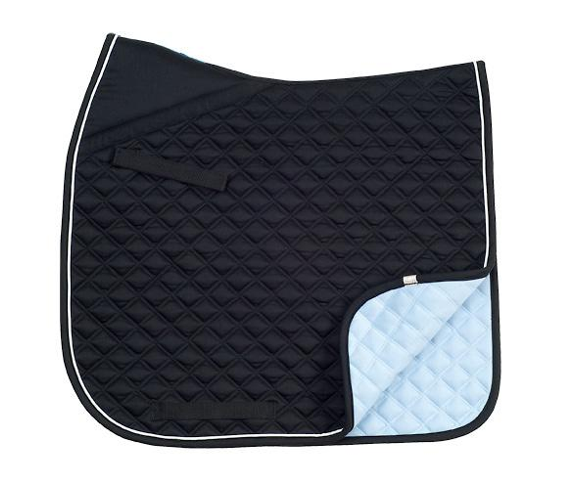 Lettia CoolMax ProSeries Dressage Pad - Black w/ white piping & trim 1 for horses English Tack, Saddle Pads